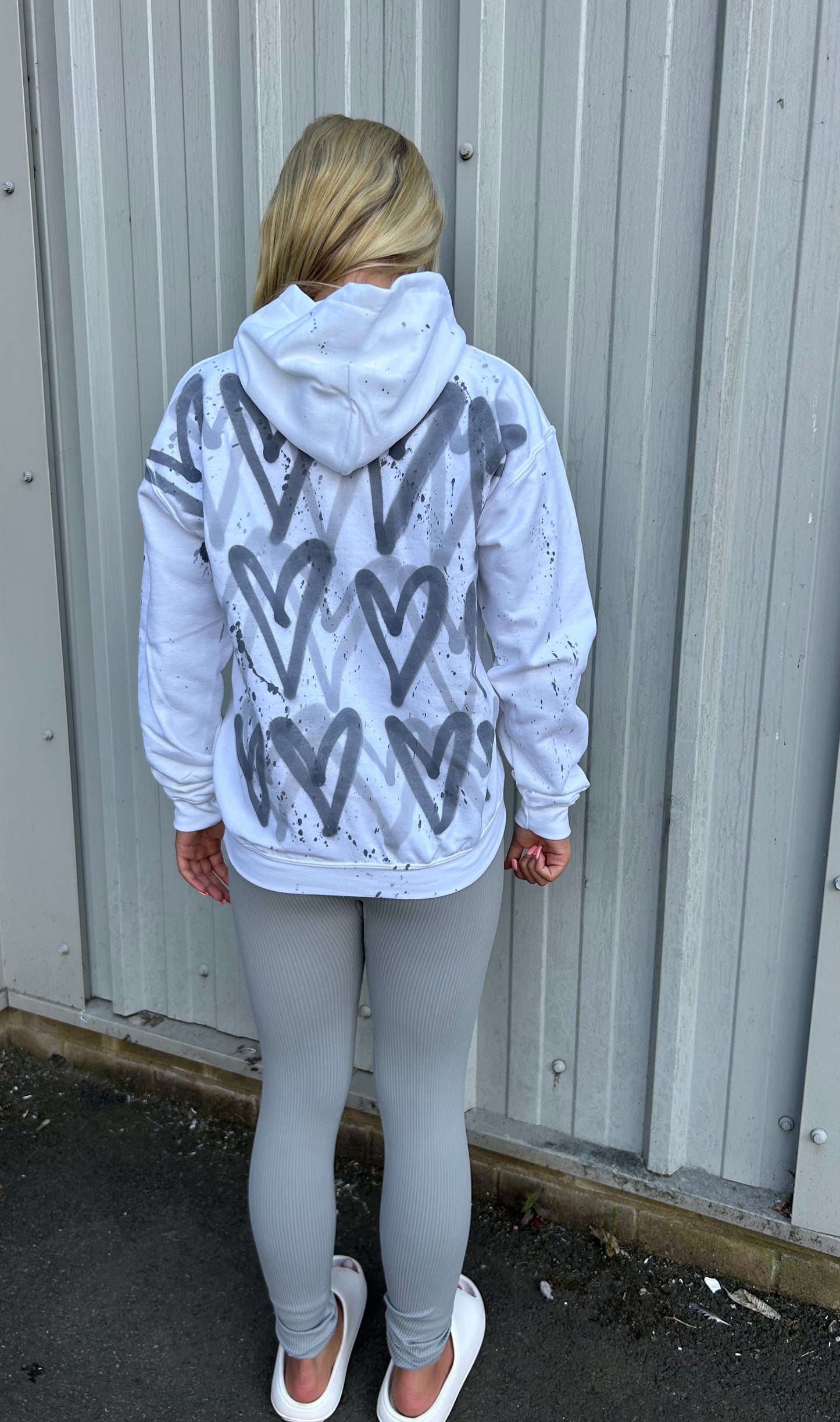 Grey Heart Hoodie