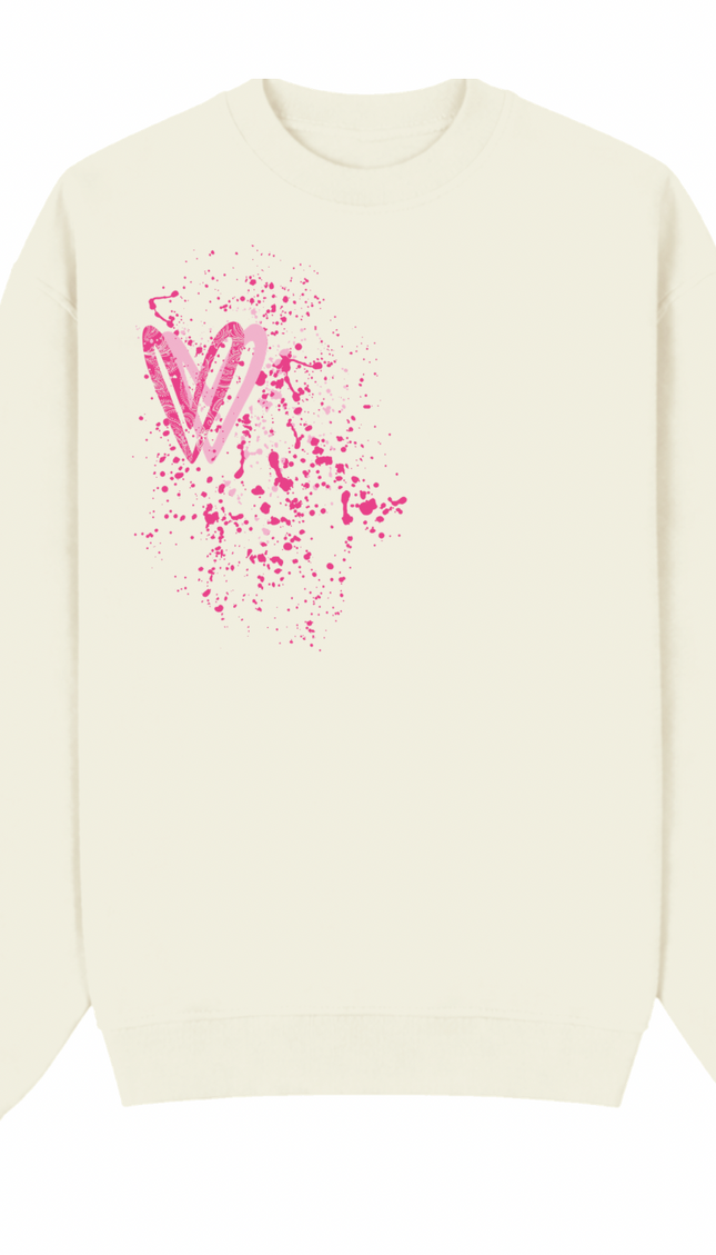 Hot Pink Paisley Heart Printed Sweatshirt – image 4