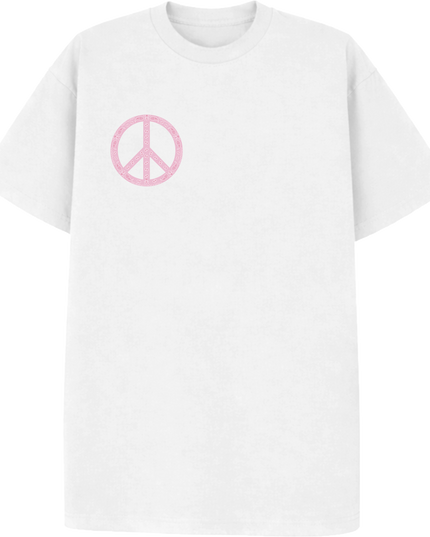 Paisley Peace T Shirt Baby Pink
