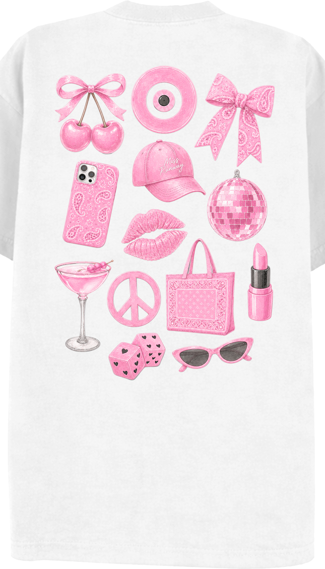 Paisley Reverie T-shirt Baby Pink – adult printed t-shirt by Miss Runway