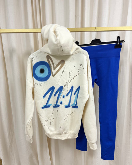 11:11 Gold Heart Cream Hoodie & Leggings Adults