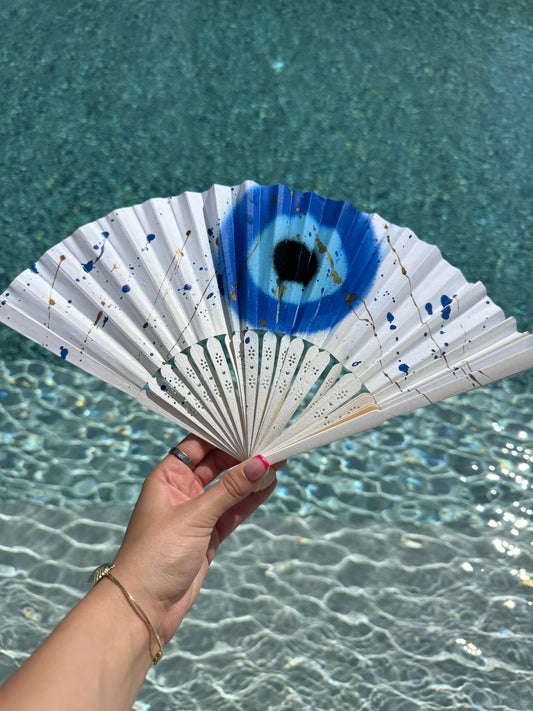 Evil Eye Paper Fan