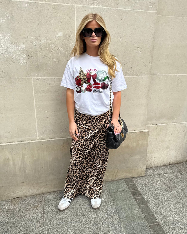 Leopard Star, Cherry, Lips Printed T-shirt Adult