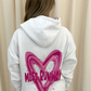 Miss Runway Pink Heart Graffiti Hoodie White