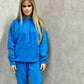 Oversized Hooded Tracksuit Bright Blue