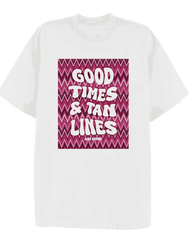 Good Times & Tan lines Printed T-shirt Adult