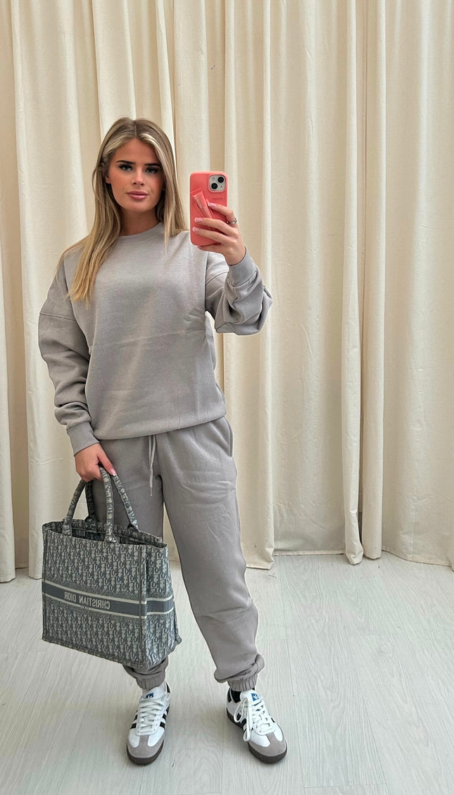 Oversized Sweatshirt Tracksuit Dove Grey