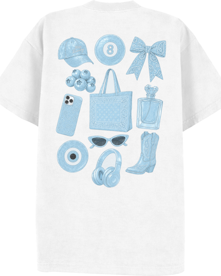 Paisley Reverie T-shirt Baby Blue