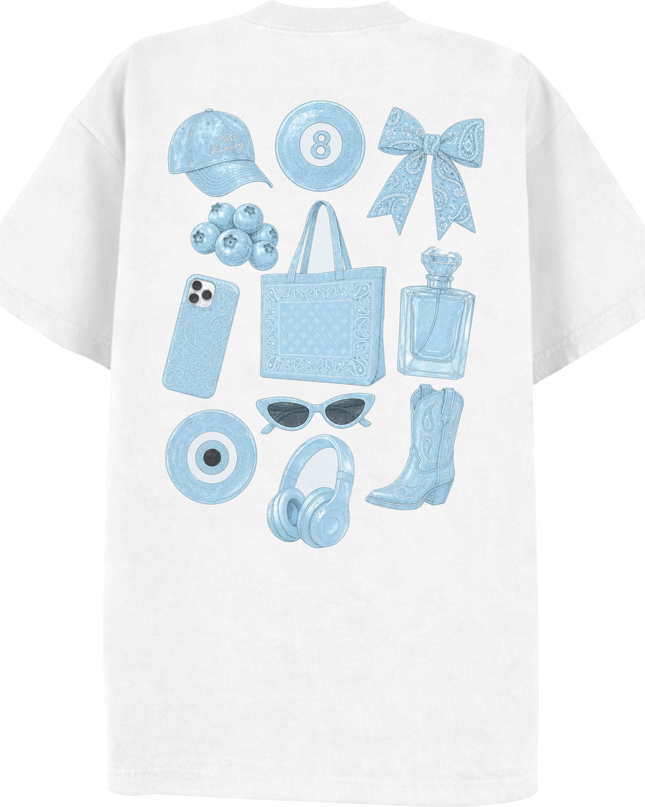 Paisley Reverie T-shirt Baby Blue
