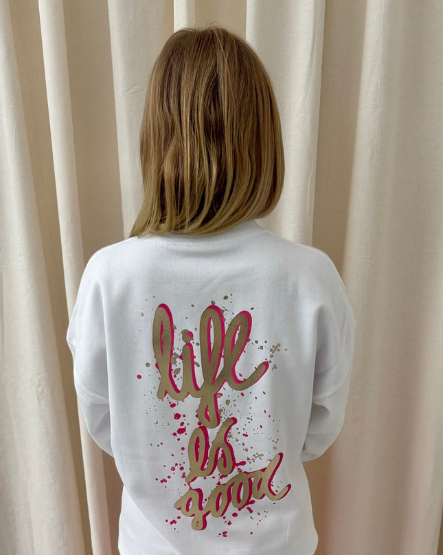 Life Is Good Printed Sweatshirt Adults