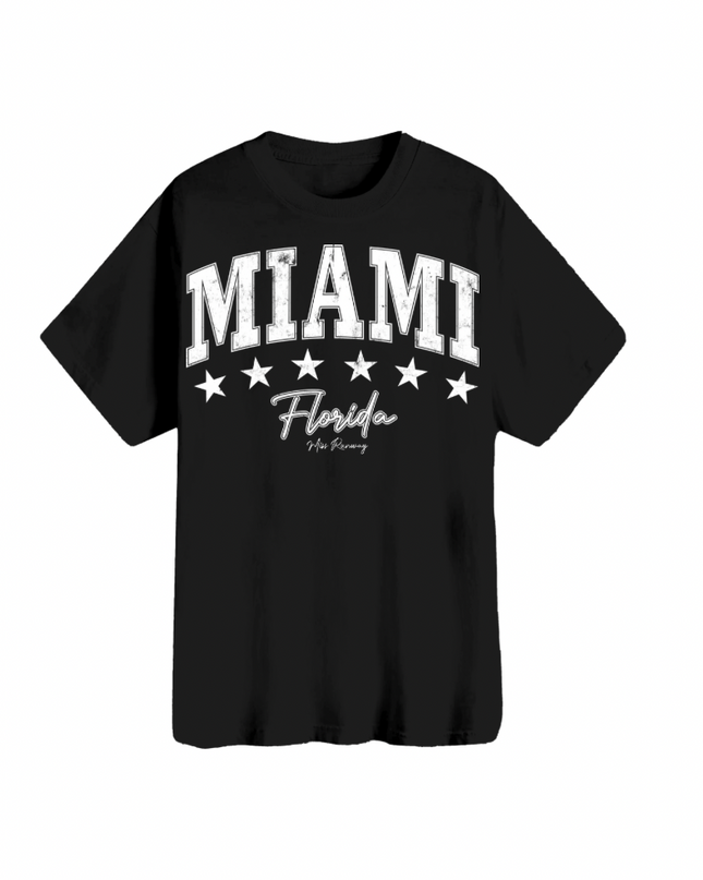 Miami Florida Printed T-shirt Adult