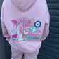 Miss Runway Good Vibes Only Oversized Hooded Tracksuit Pink