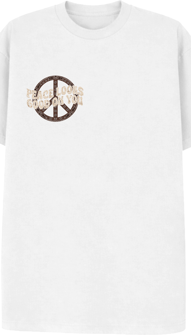 Peace Looks Good On You T Shirt by Miss Runway – image 2