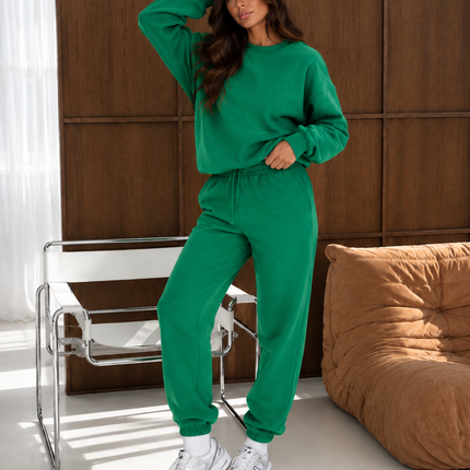 Green Sweatshirt Tracksuit – adult tracksuit by Miss Runway