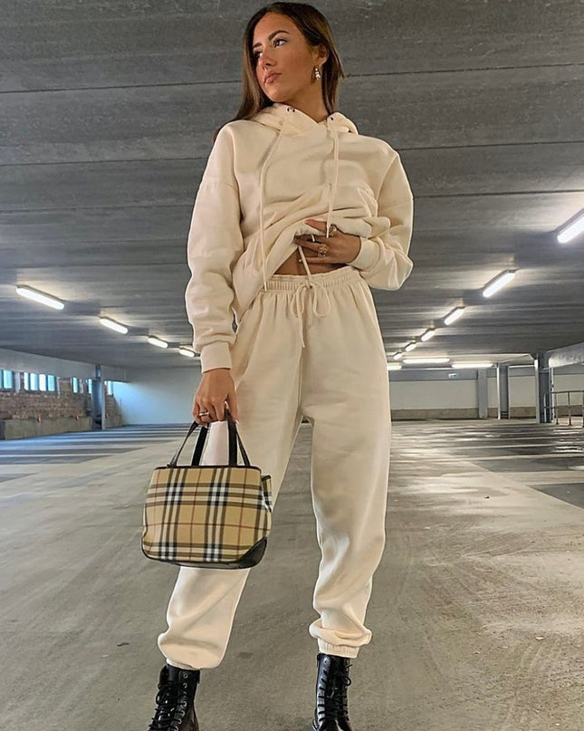 Cream Hooded Tracksuit