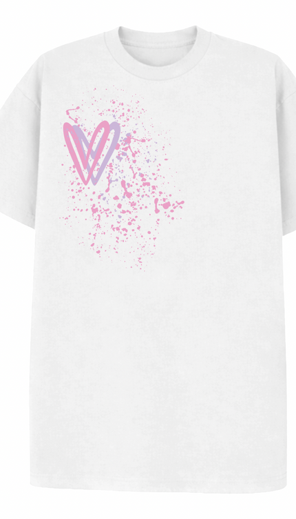Pastel Heart Printed T-shirt – image 4