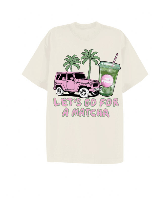 Let's Go For Matcha Printed T-shirt Adult