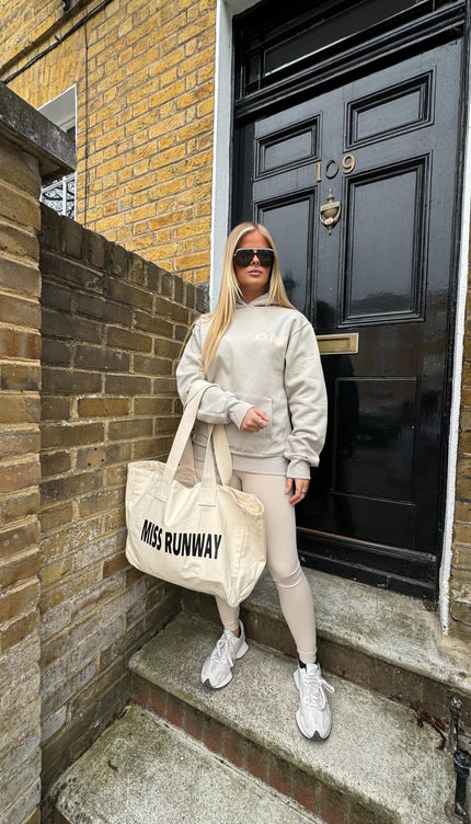 Miss Runway Bubble Hoodie Stone/Cream