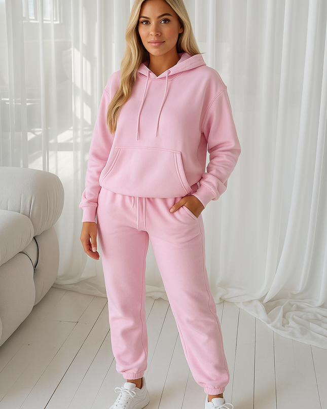 Pink Hooded Tracksuit