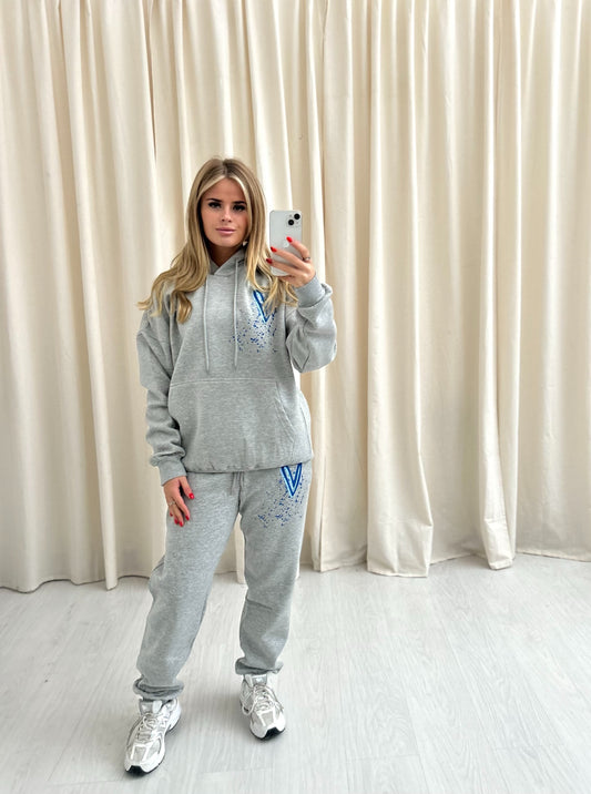 Protect Your Energy Graffiti Hooded Tracksuit Grey