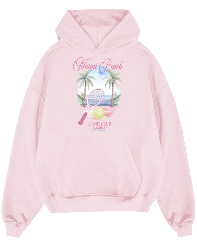 Miami Beach Tennis Club Hoodie Adults