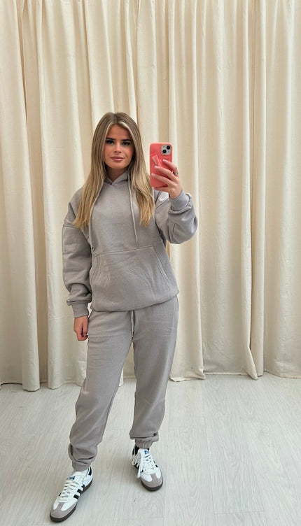 Oversized Hooded Tracksuit Dove Grey