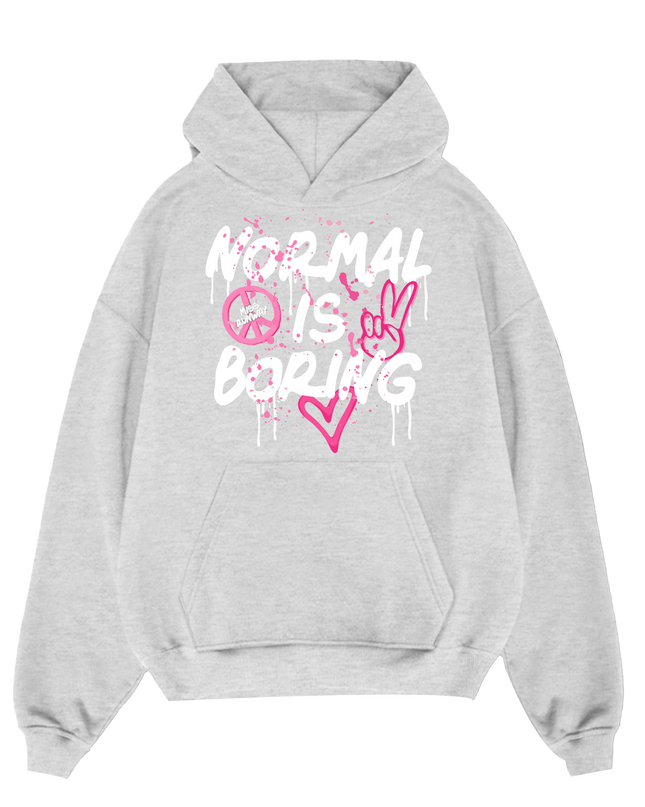 Normal Is Boring Peace Hoodie Adults