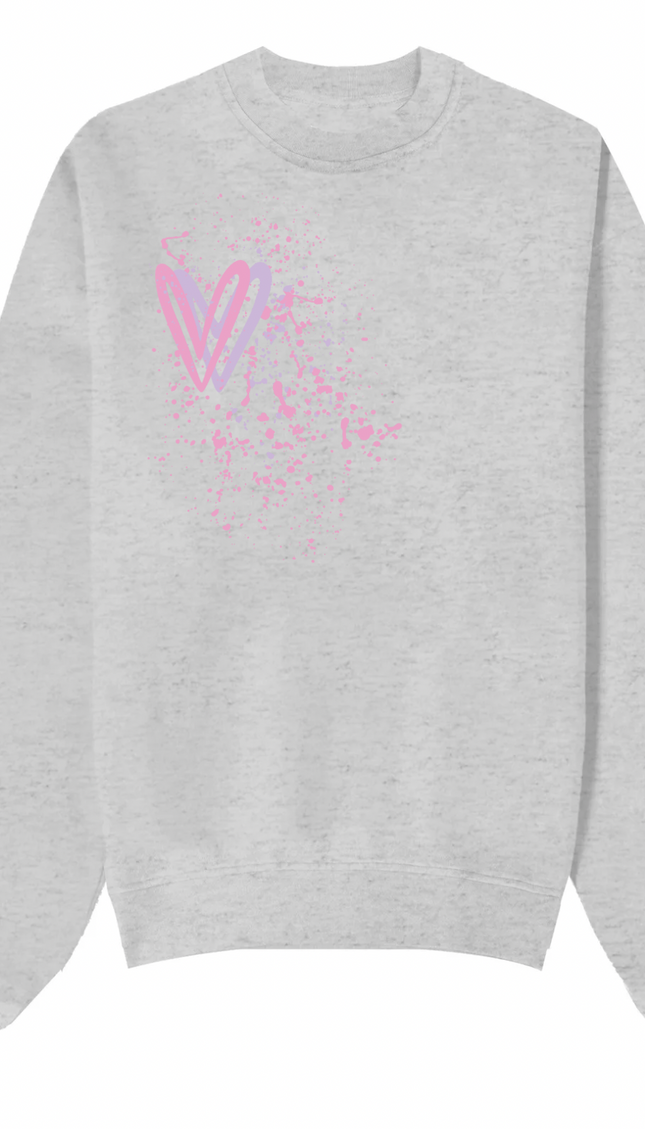 Pastel Heart Printed Sweatshirt – image 8