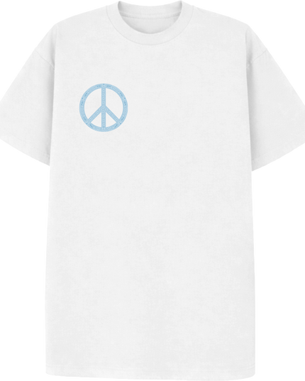 Paisley Peace T Shirt Baby Blue