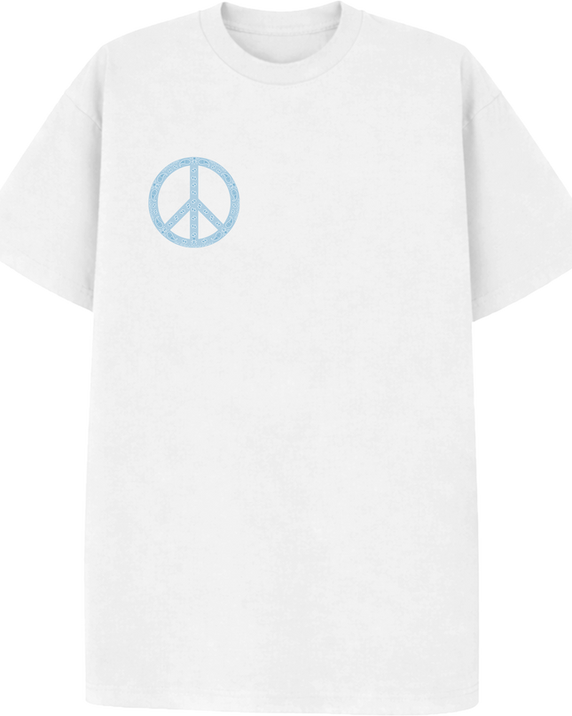 Paisley Peace T Shirt Baby Blue