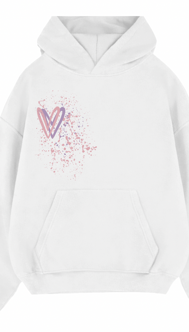 Pastel Heart Printed Hoodie – image 10