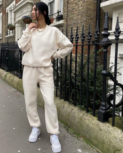 Cream Sweatshirt Tracksuit