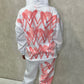 Coral Heart Sprayed White Hooded Tracksuit