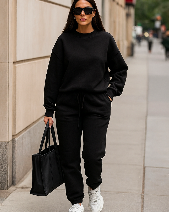 Black Sweatshirt Tracksuit