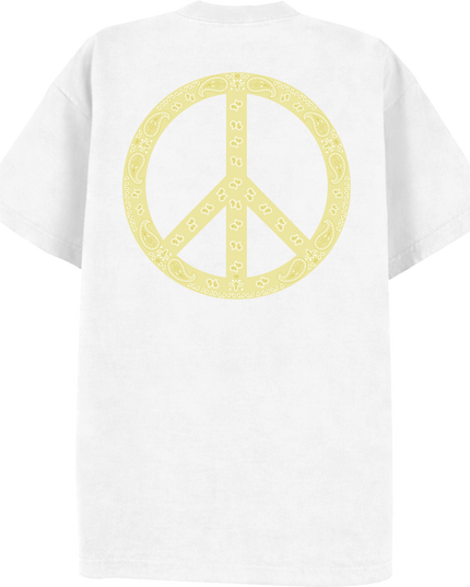 Paisley Peace T Shirt Lemon