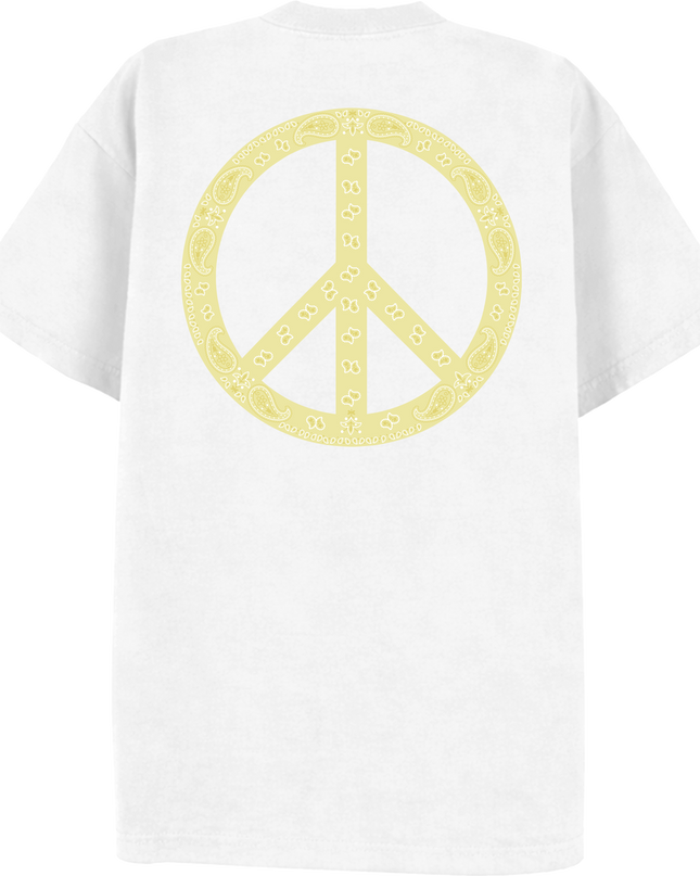 Paisley Peace T Shirt Lemon
