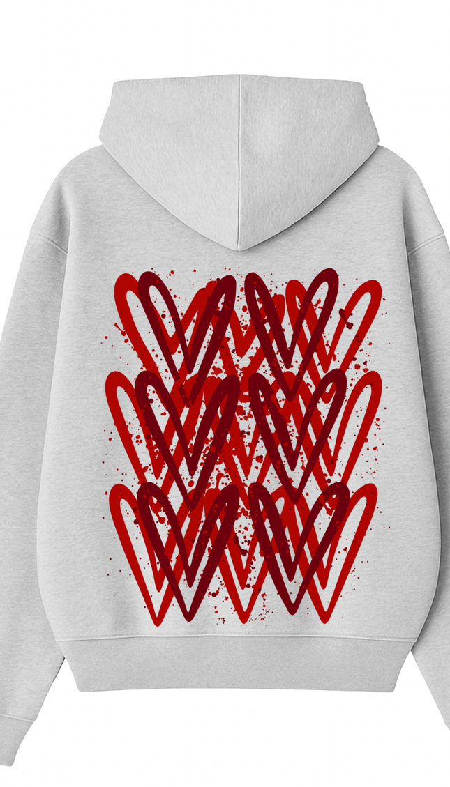 Red Heart Printed Hoodie – additional view