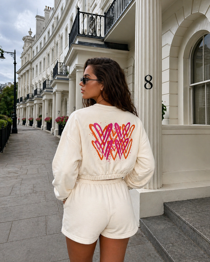 Neon Heart Short Set