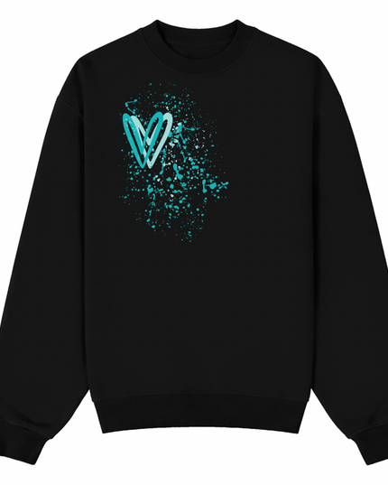 Mint Heart Printed Sweatshirt Kids