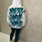 Teal Heart White Hoodie And Legging Set