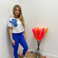 Evil Eye/Peace/Hearts Cropped T-Shirt And Legging Set