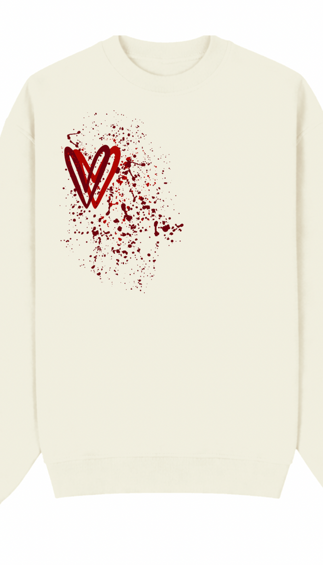 Red Heart Printed Sweatshirt – image 4