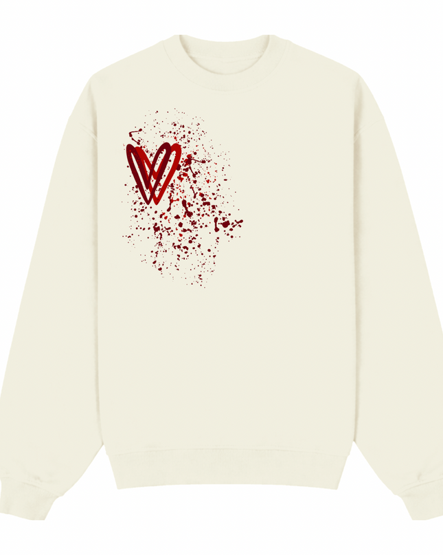 Red Heart Printed Sweatshirt Kids