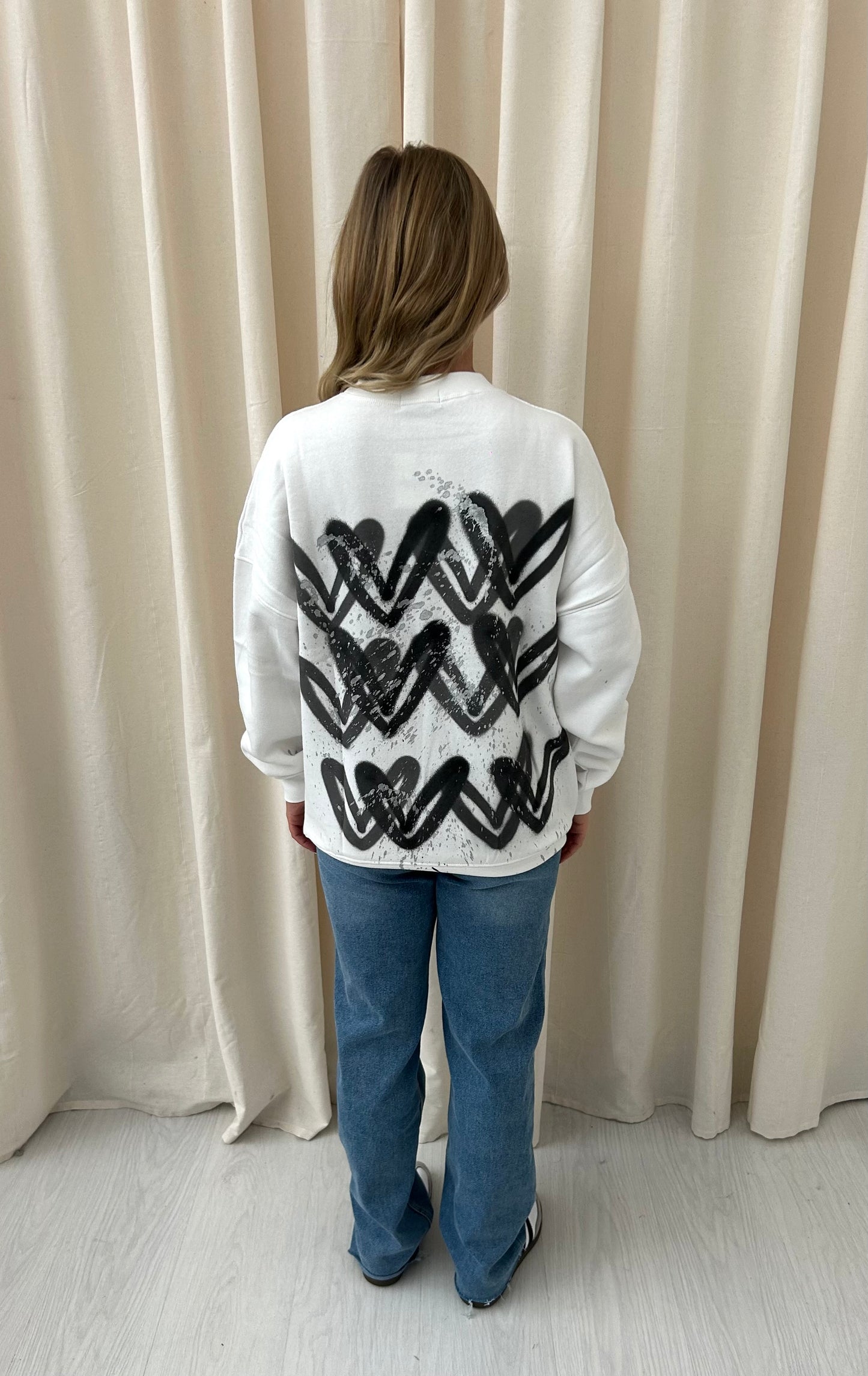 Black/Grey Heart Sweatshirt