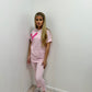 Hot Pink Heart Pink T-Shirt And Legging Set