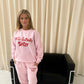 Miss Runway Sport Oversized Sweatshirt Tracksuit Pink