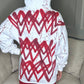 Red Heart White Hoodie And Legging Set