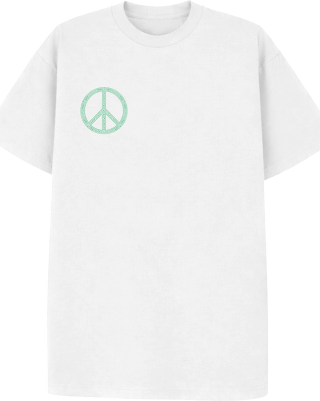 Paisley Peace T Shirt Mint