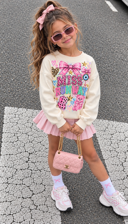 Pink Dice Graffiti Sweatshirt