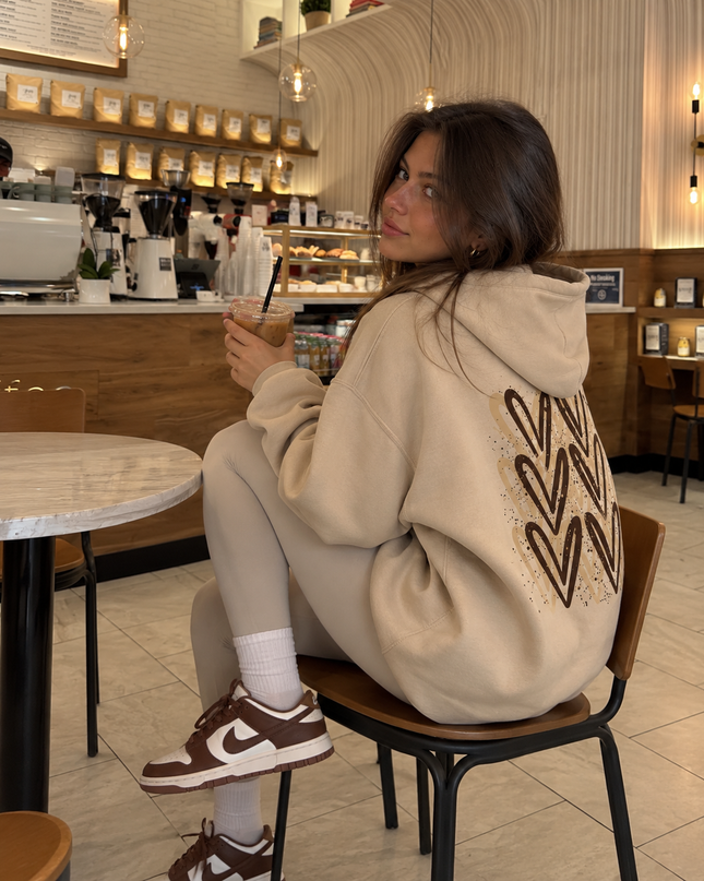 Graffiti Brown Heart Hoodie – image 5